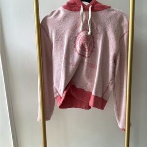 Yves Saint Laurent Two-Tone Pink Terry Hoodie